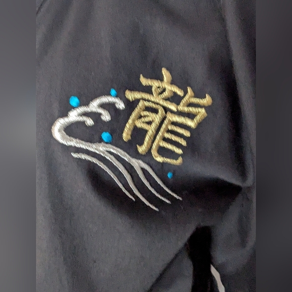 Vintage ICHIBAN Made In Japan Kimono With Gold Threaded Embroidery dragon Sz 42 - Picture 5 of 12